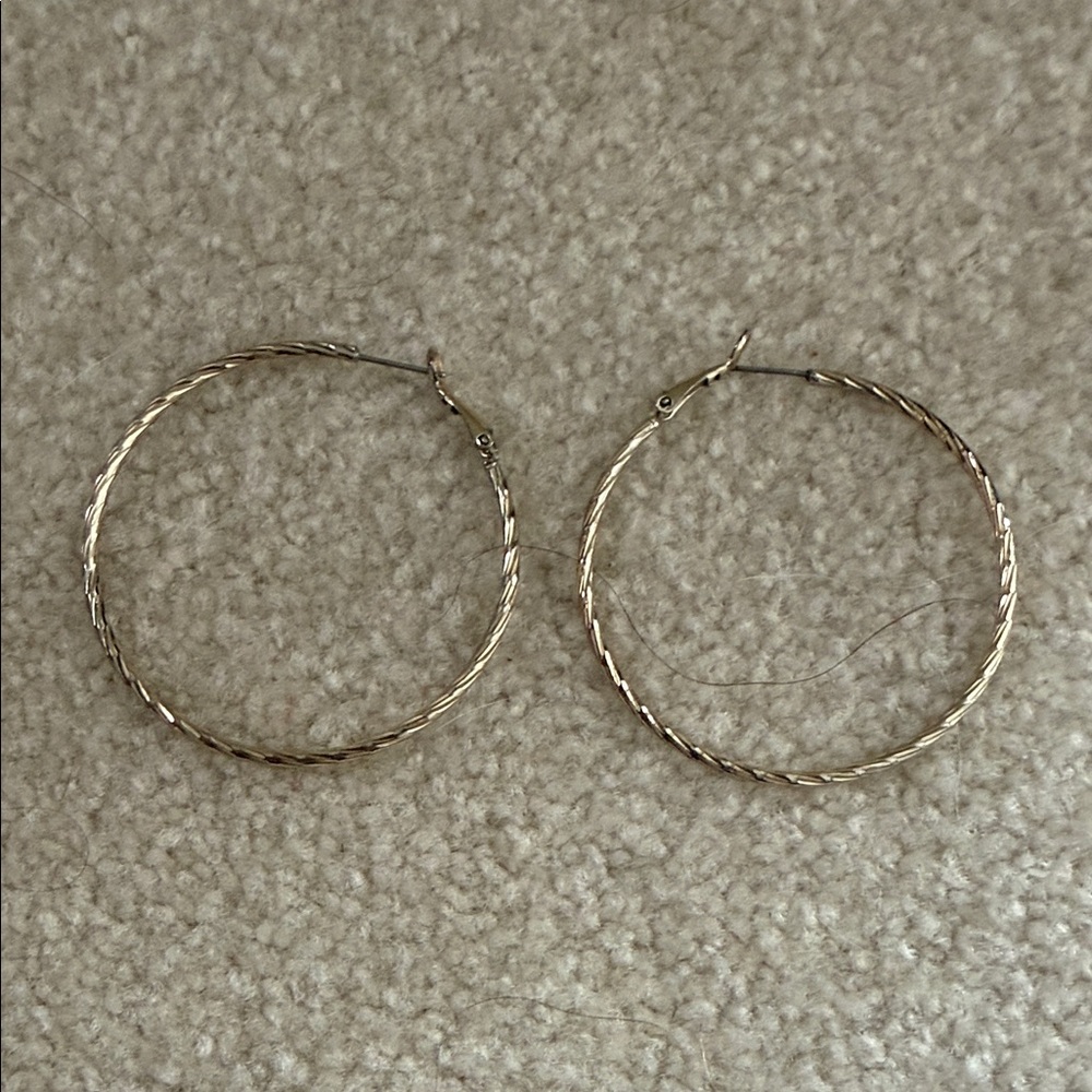 Classic Twisted Hoop Earrings in Gold